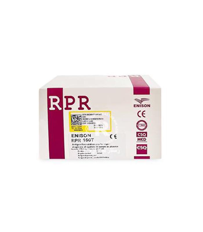 RPR enison 150t کیت سرولوژی رآژین سریع پلاسما (RPR) کیفی انیسان Enison Rapid Plasma Reagin (RPR) Qualitative 150 Test - تصویر 1