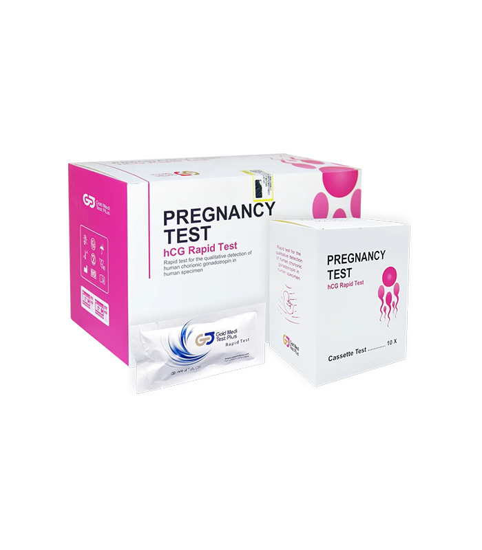 gold test Beta تست تشخیص سریع بارداری گولد مدی تست پلاس Gold Medi Test Plus Rapid Tests Pregnancy (Beta hcg test) 50 Pcs - تصویر 1